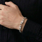 Minimal rose tone link chain bracelet with oval interlocking design