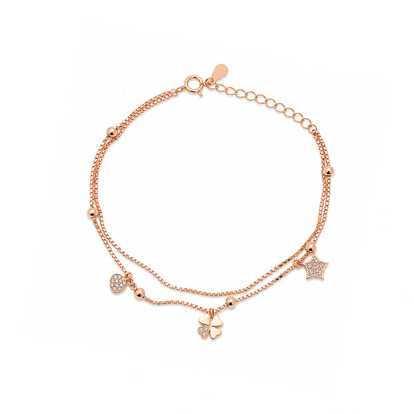 Celestial Clover Charm Bracelet