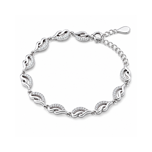 Crystal Wave Link Bracelet
