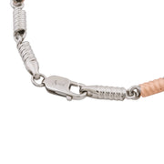 Dual Tone Textured Link Bracelet