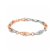 Dual Tone Geometric Link Bracelet