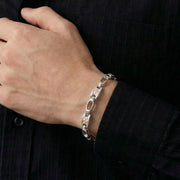 Minimal rose tone link chain bracelet with oval interlocking design