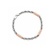 Rose Accent Link Bracelet