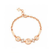 Rose Gold Clover Charm Bracelet