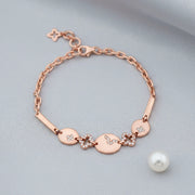 Rose Gold Clover Charm Bracelet