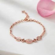 Rose Gold Clover Charm Bracelet