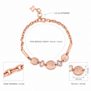 Rose Gold Clover Charm Bracelet