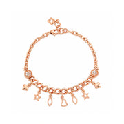 Rose Gold Charm Chain Bracelet