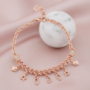 Rose Gold Charm Chain Bracelet