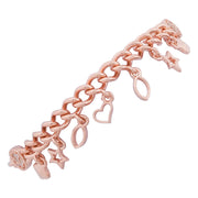 Rose Gold Charm Chain Bracelet