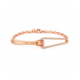 Rose Gold Knot Open Bracelet