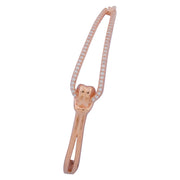 Rose Gold Knot Open Bracelet