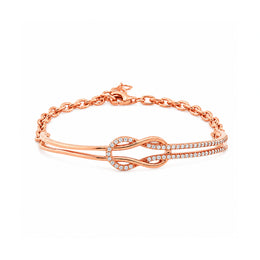 Rose Gold Infinity Sparkle Bracelet