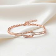 Rose Gold Infinity Sparkle Bracelet
