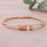 Rose Gold Dual Charm Bracelet