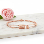 Rose Gold Dual Charm Bracelet
