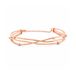 Rose Gold Twist Crystal Bracelet