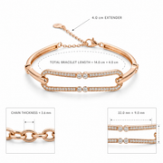 Rose Gold Dual Bar Bracelet