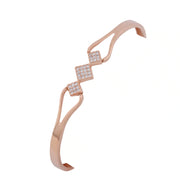 Rose Gold Triple Diamond Bracelet