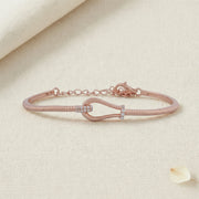 Rose Gold Loop Diamond Bracelet