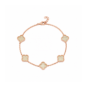 Rose Gold Vancleef Charm Bracelet