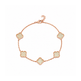 Rose Gold Vancleef Charm Bracelet