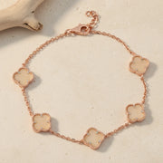 Rose Gold Vancleef Charm Bracelet
