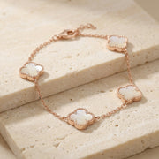 Rose Gold Vancleef Charm Bracelet