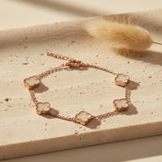 Rose Gold Vancleef Charm Bracelet