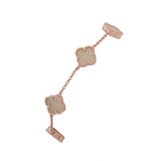 Rose Gold Vancleef Charm Bracelet