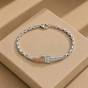 Modern Crystal Link Bracelet