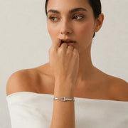 Modern Crystal Link Bracelet