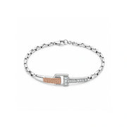 Modern Crystal Link Bracelet