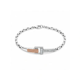 Modern Crystal Link Bracelet