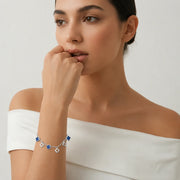 Blue Clover Charm Bracelet