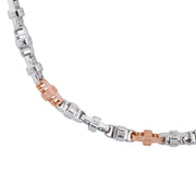 Dual Tone Geometric Link chain
