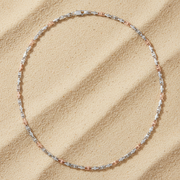 Silver & Rose Gold Two-Tone Barrel Link Chain