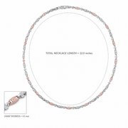 Dual Tone Geometric Link chain
