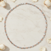 Silver Dice Link Chain w/ Rose Gold Accents