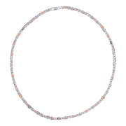 Silver Dice Link Chain w/ Rose Gold Accents