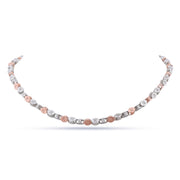 Silver Dice Link Chain w/ Rose Gold Accents