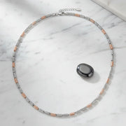 Dual Tone Textured Link Chain