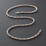 Dual Tone Textured Link Chain