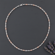 Silver Filigree Cage Link Two-Tone Necklace