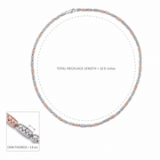 Dual Tone Textured Link Chain