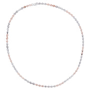 Silver Mariner Link Chain - Two-Tone Anchor