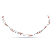 Blush Beaded Delicate Chain Necklace