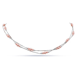 Blush Beaded Delicate Chain Necklace