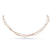 Blush Beaded Layered Chain Necklace