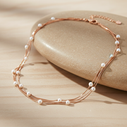 Lustrous Pearl & Sterling Silver Multi-Strand Necklace